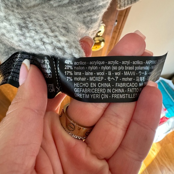 Zara Knit Oversized Wool Blend Crewneck Sweater - Picture 3 of 4